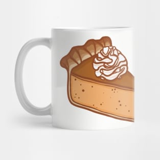 Pumpkin Pie With Cream Digital Illustration Mug